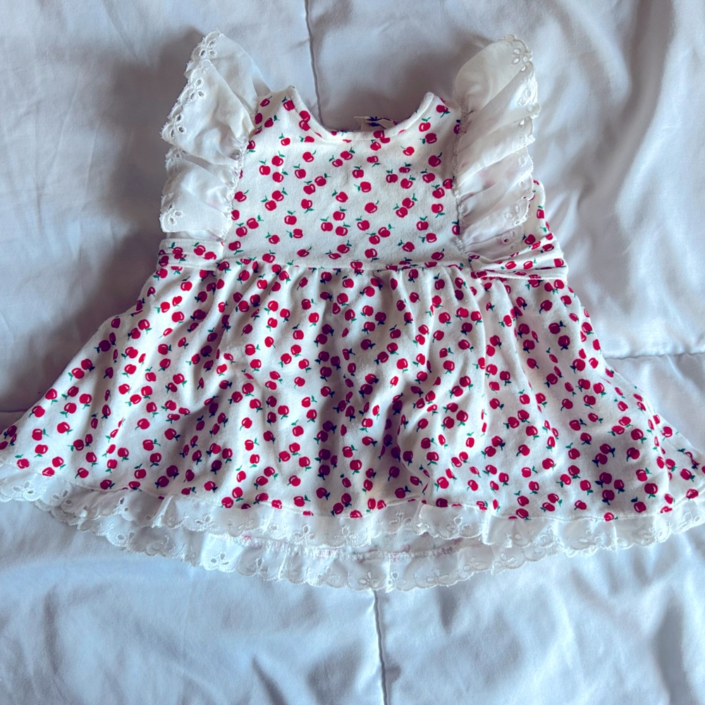 Vintage 0-6mos Cherry Dress